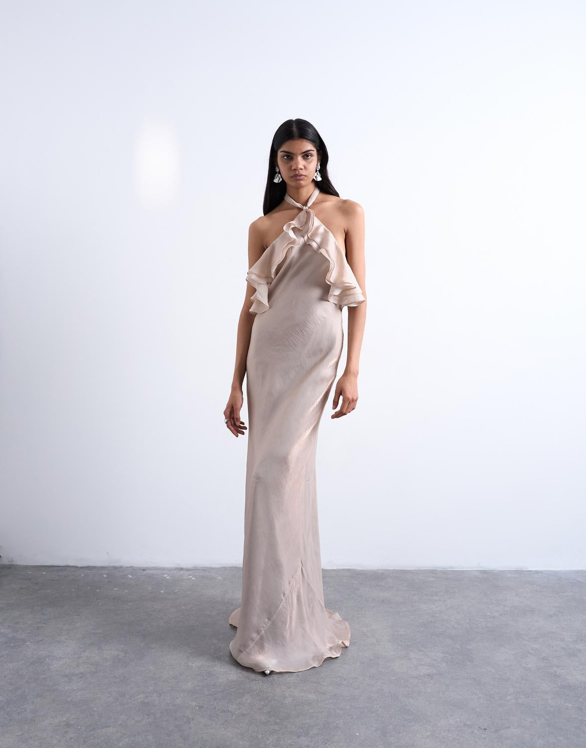 TSLIVA Long dress - Mink